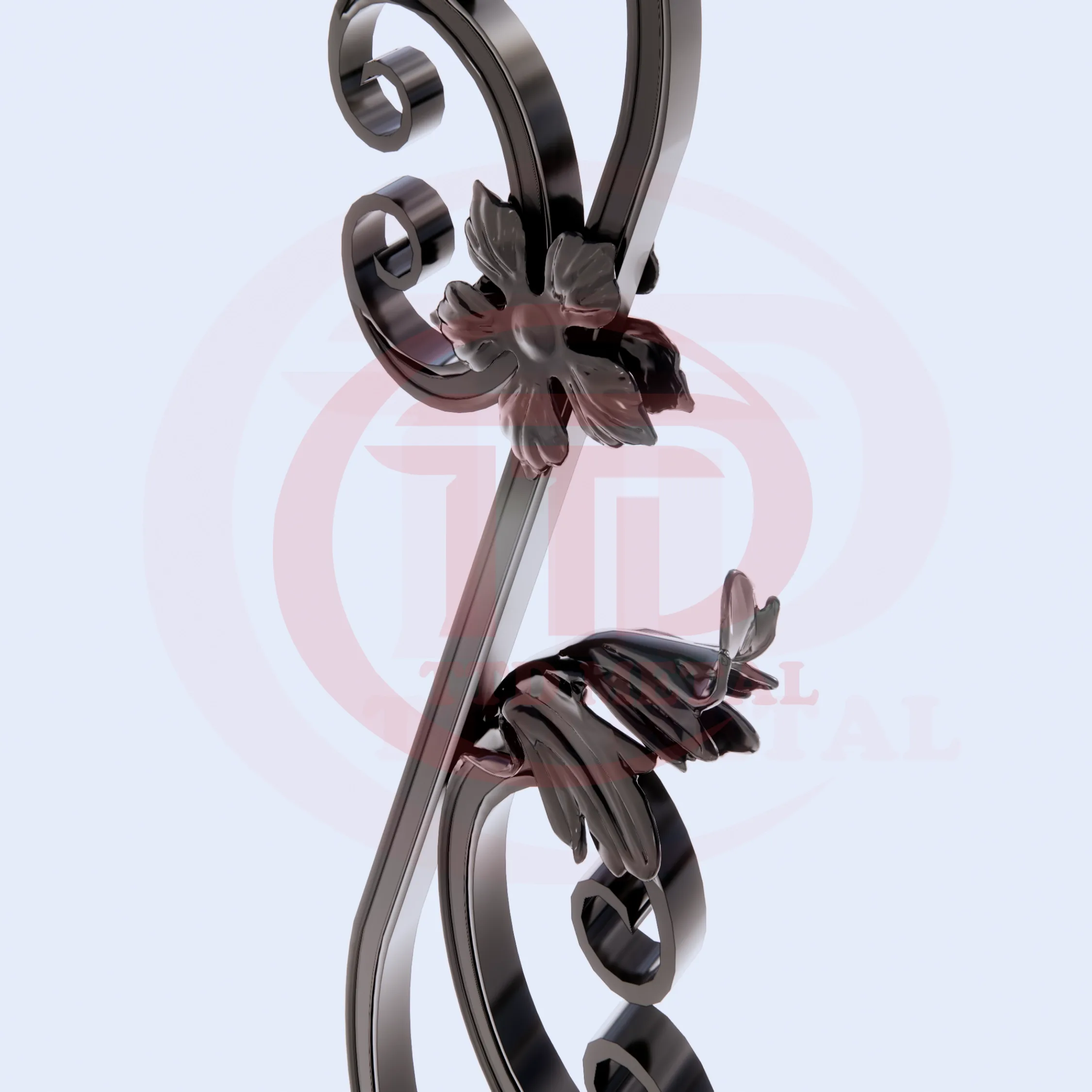 Wrought iron balcony railing for TTD METAL module 1S2C_1