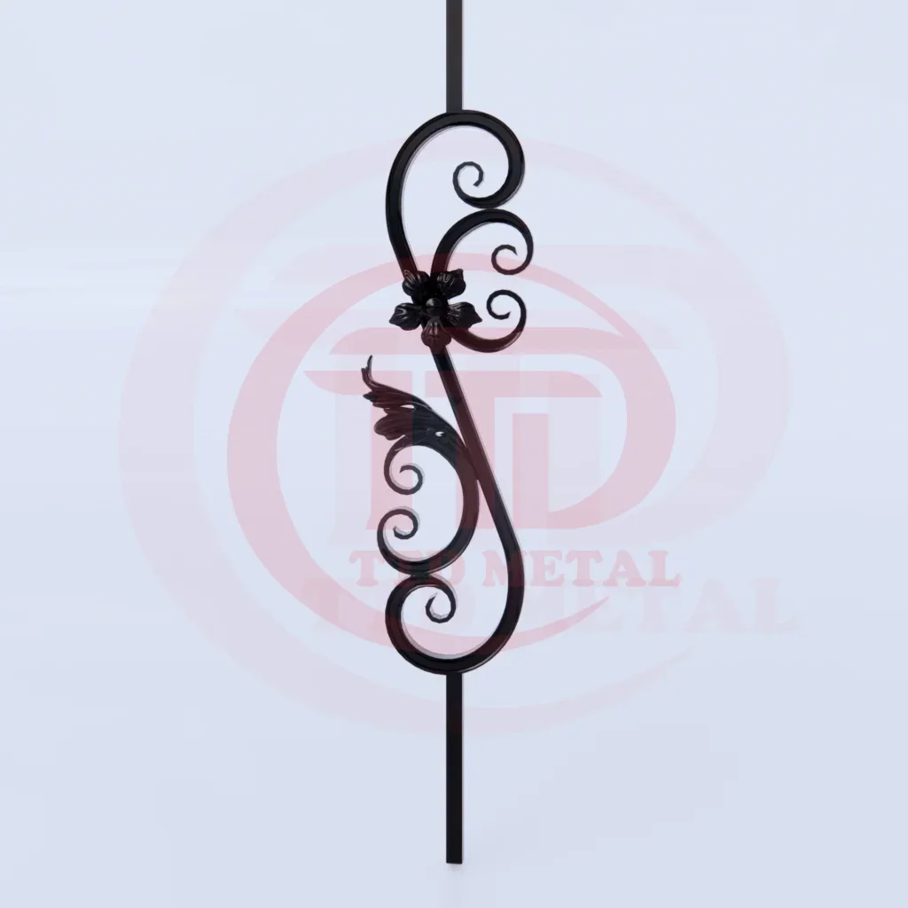 Wrought iron stair railing for TTD METAL module 1S2C_1