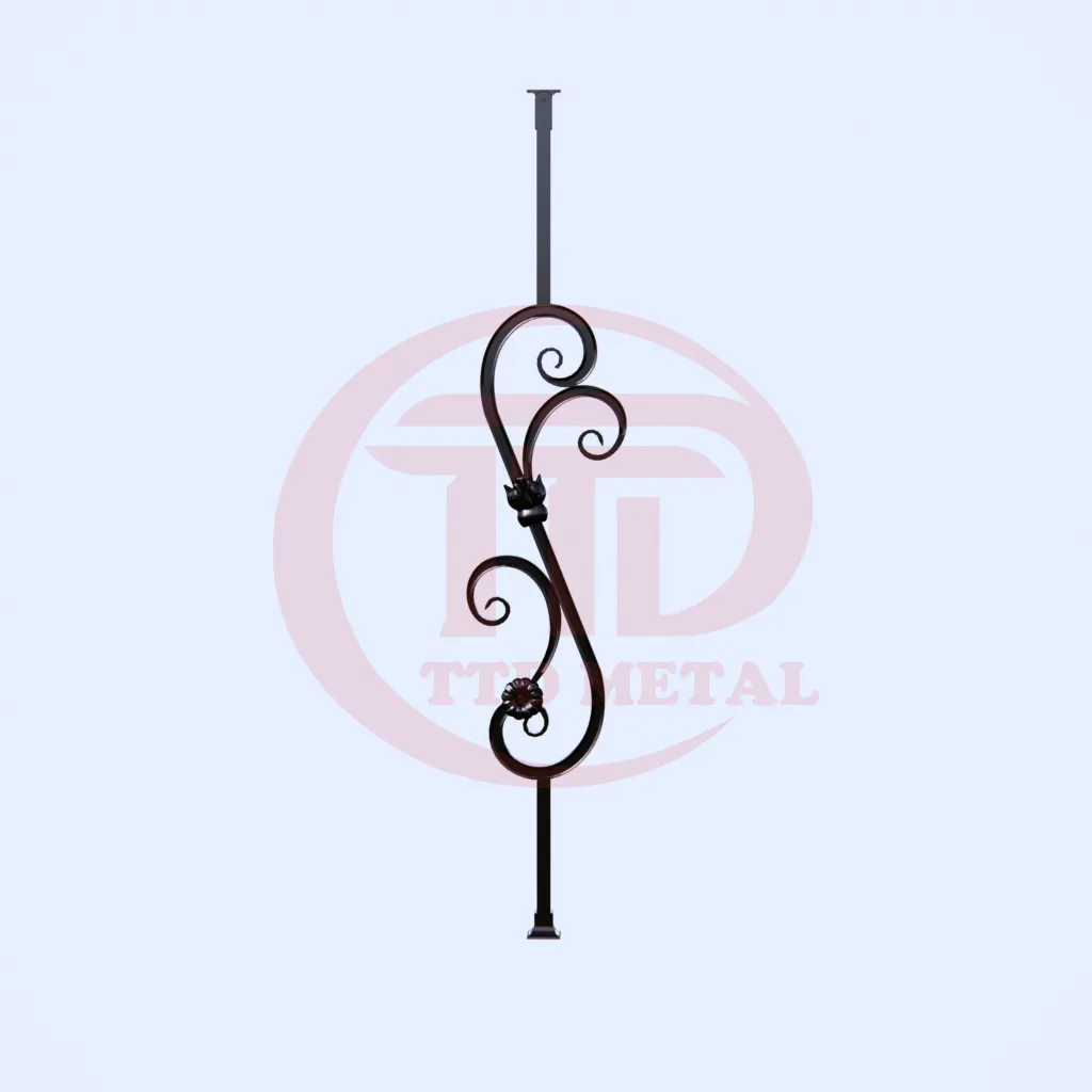 Indoor stair railing panel module for TTD METAL module 1S2L_2