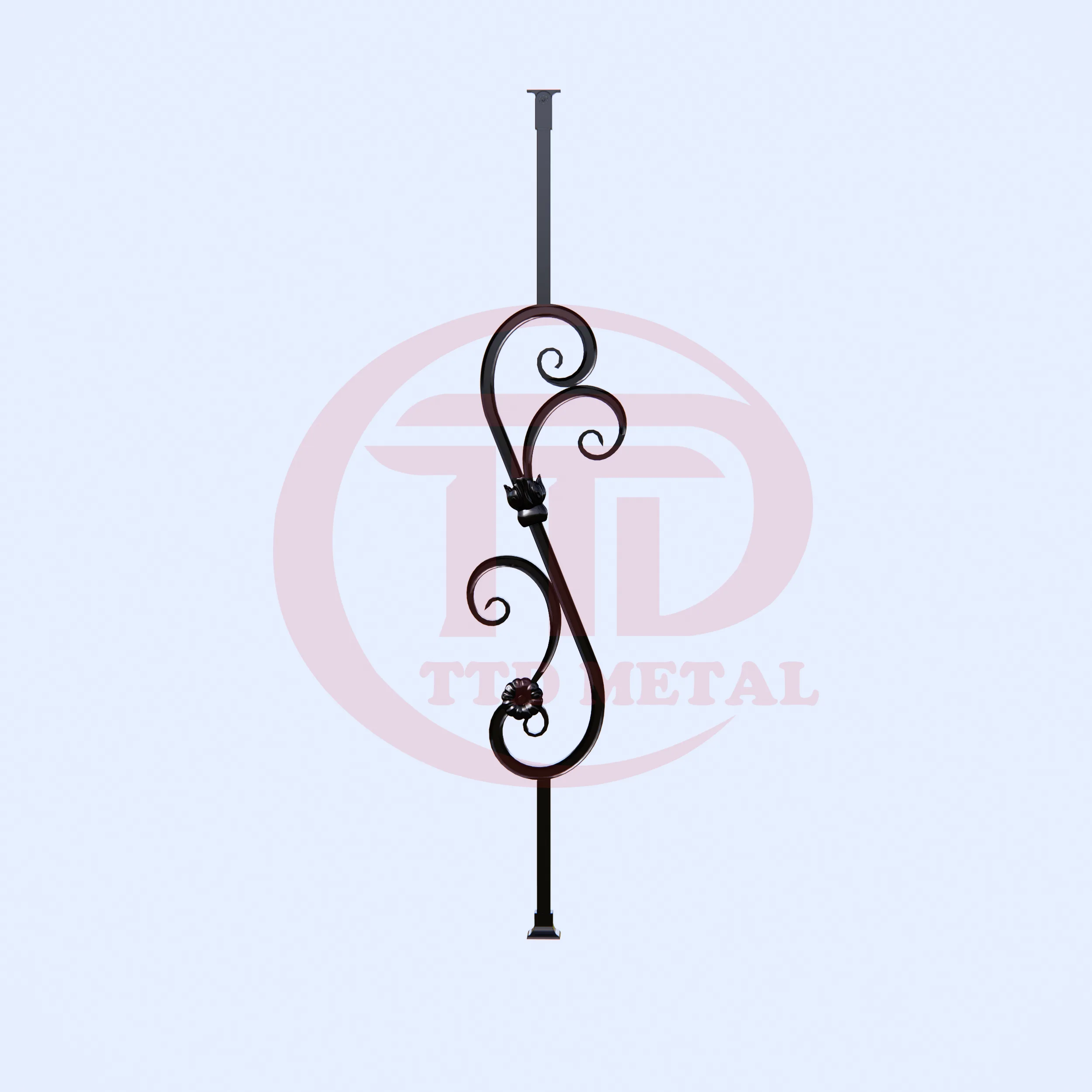Indoor stair railing panel module for TTD METAL module 1S2L_2