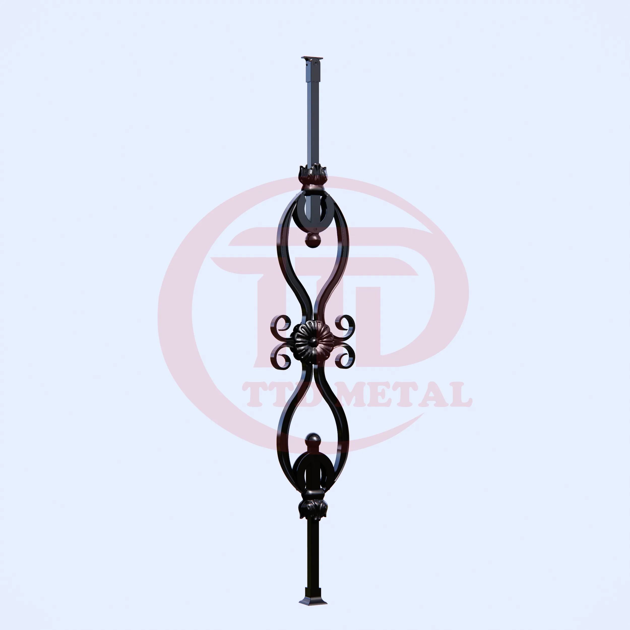 Iron stair railing indoor left angle for TTD METAL module 4L_4