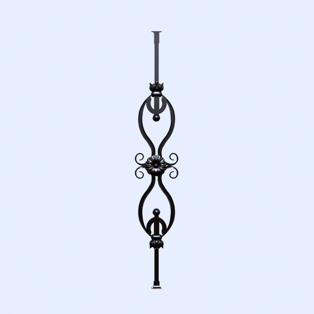 Iron stair railing panel module for TTD METAL module 4L_4