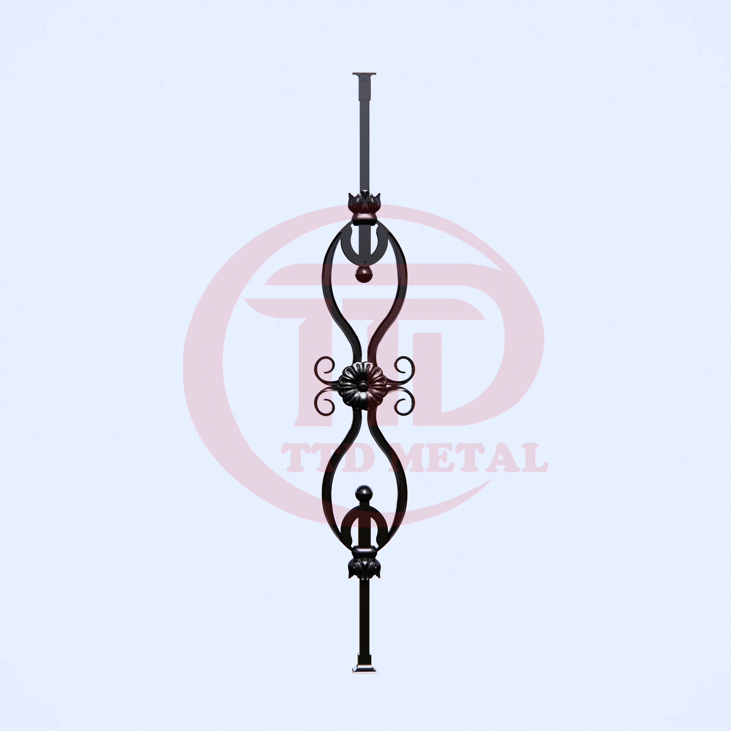 Iron stair railing panel module for TTD METAL module 4L_4