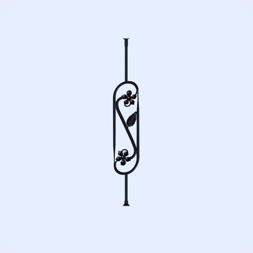 Metal stair railing panel module for TTD METAL module 2L1S_1