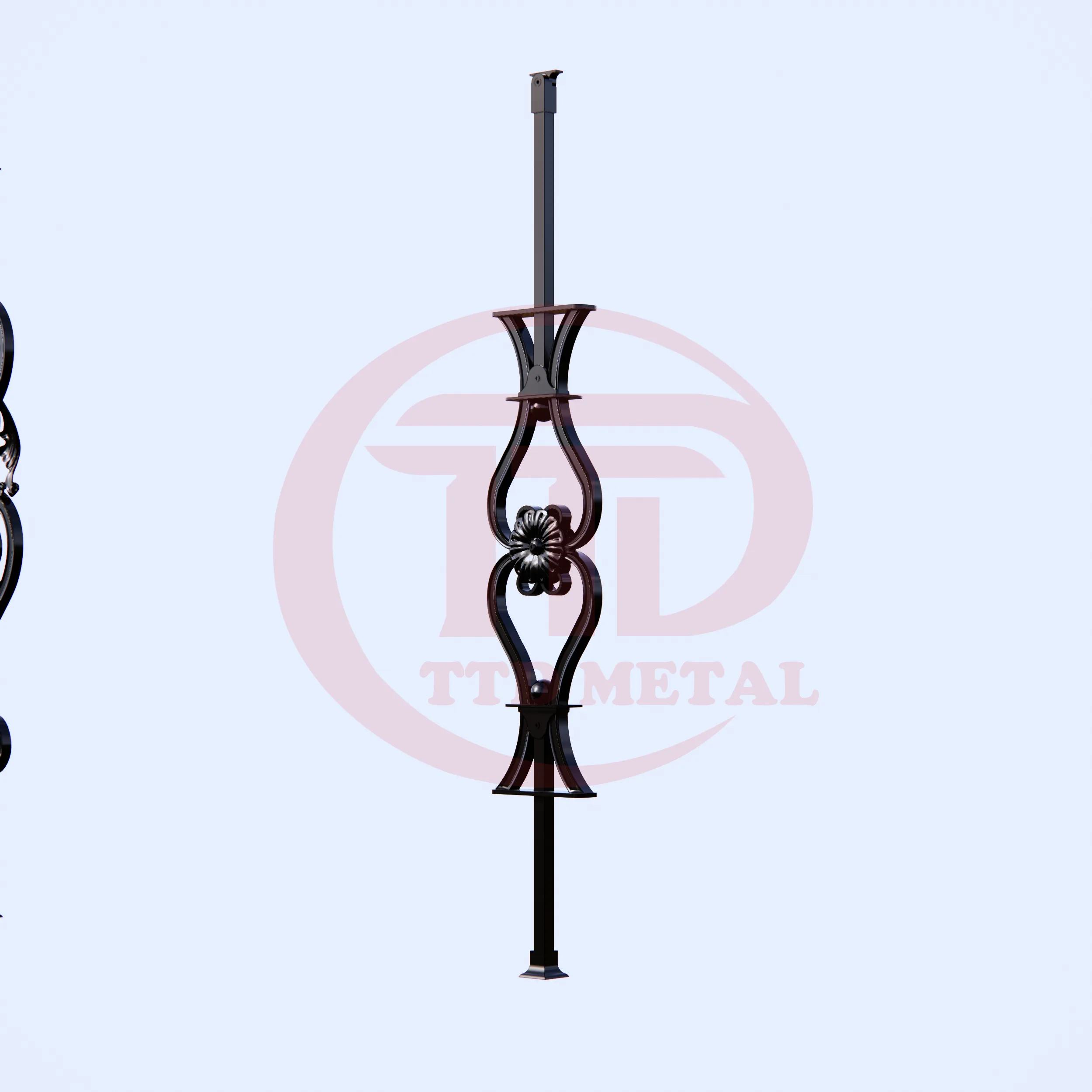Railings for balconies panel right angle for TTD METAL module 4L_1