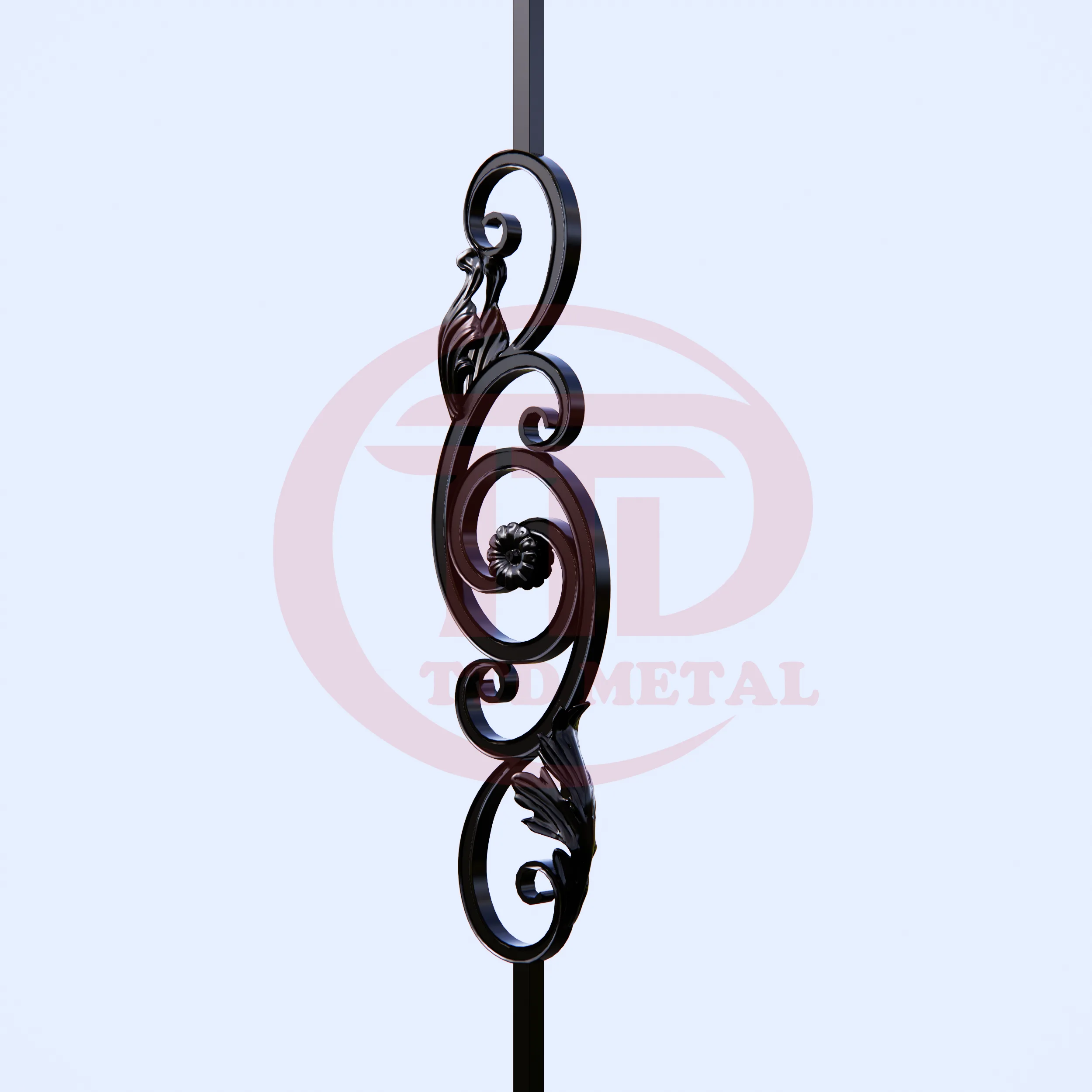 Steel railing panel module right angle for TTD METAL module 2C4L_1