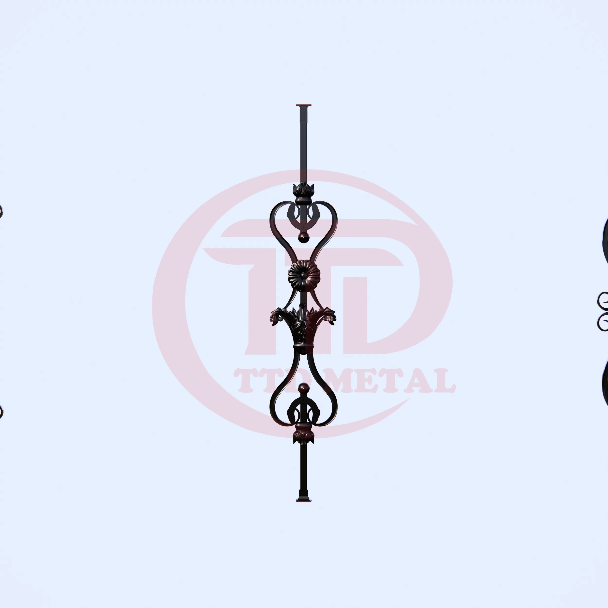 Wrought iron railing module panel for TTD METAL module 4L_3