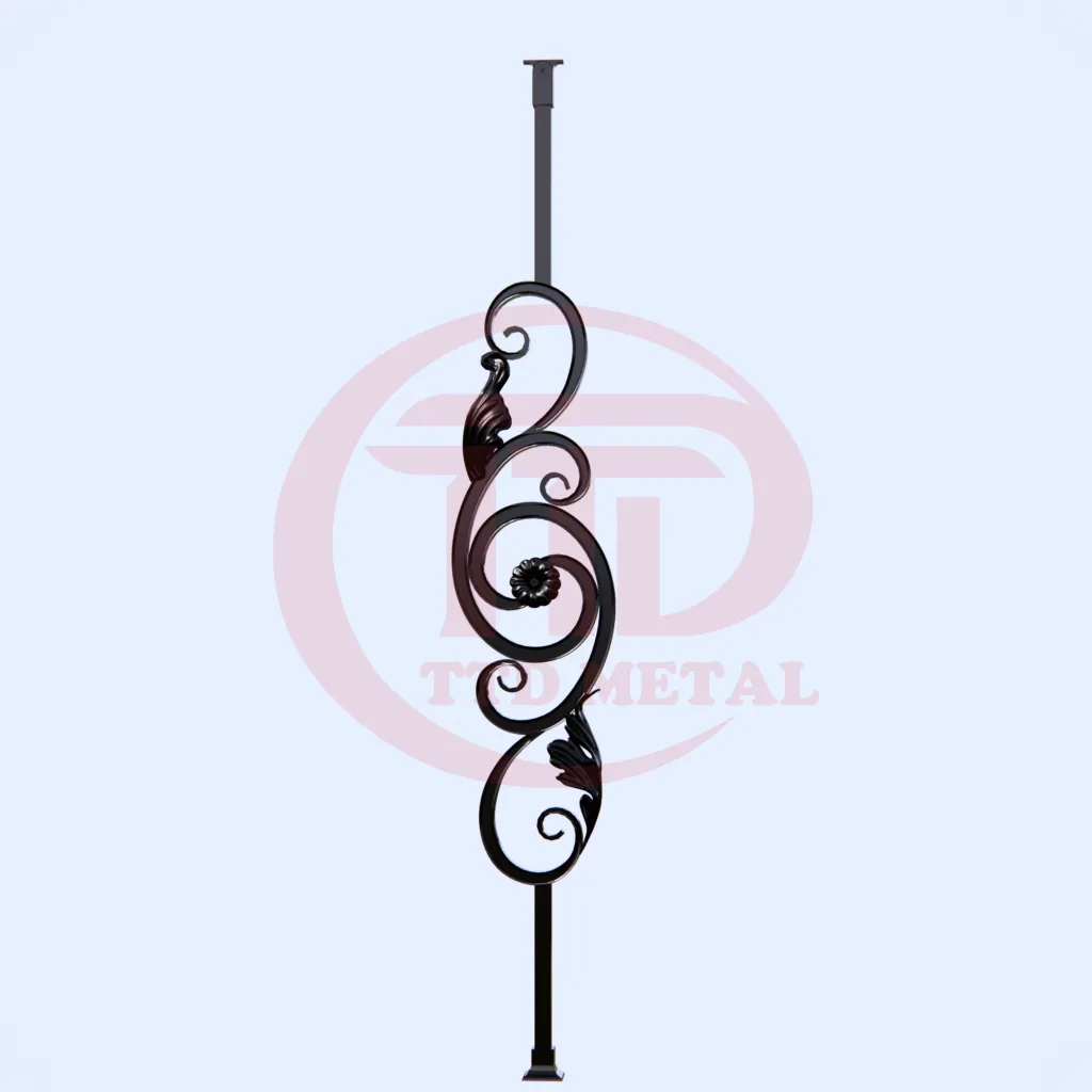 Wrought iron railing panel module for TTD METAL module 2C4L_1