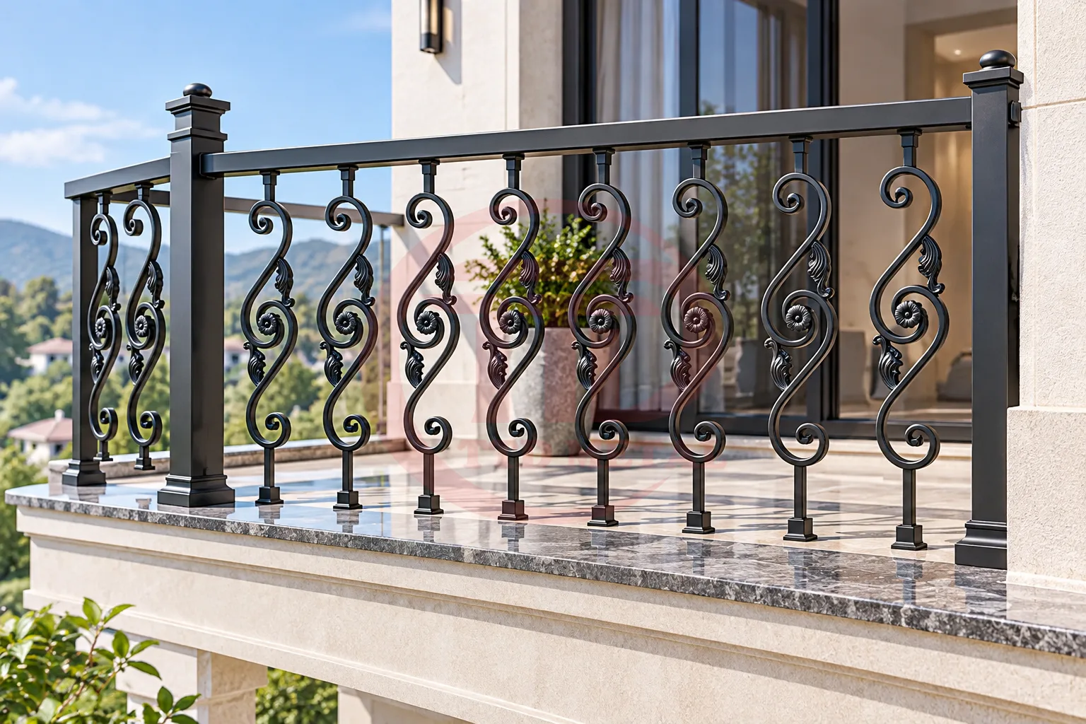 Balcony railing installation featuring TTD METAL module 1S_2